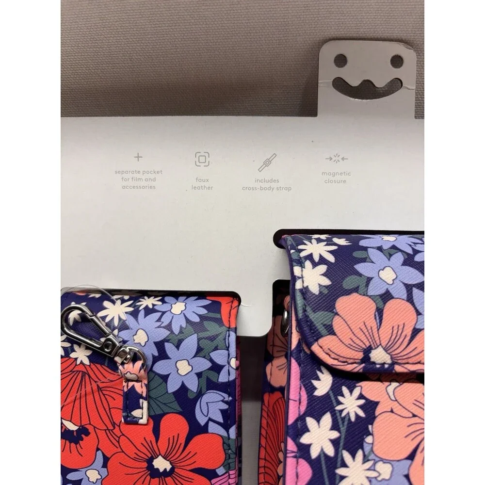 Heyday Floral Instax Mini 12 Camera Case Crossbody Bag w Accessory Pouch